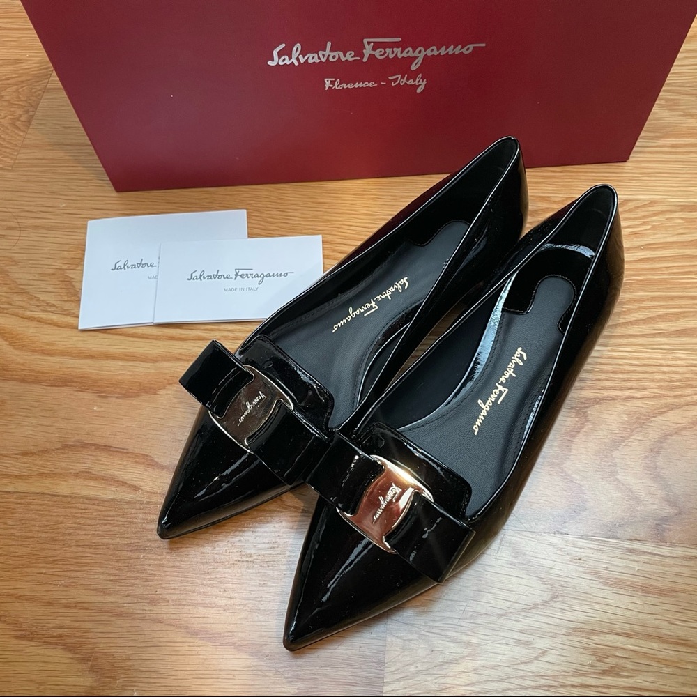 【NEW】Ferragamo Alice Shoes Black 5